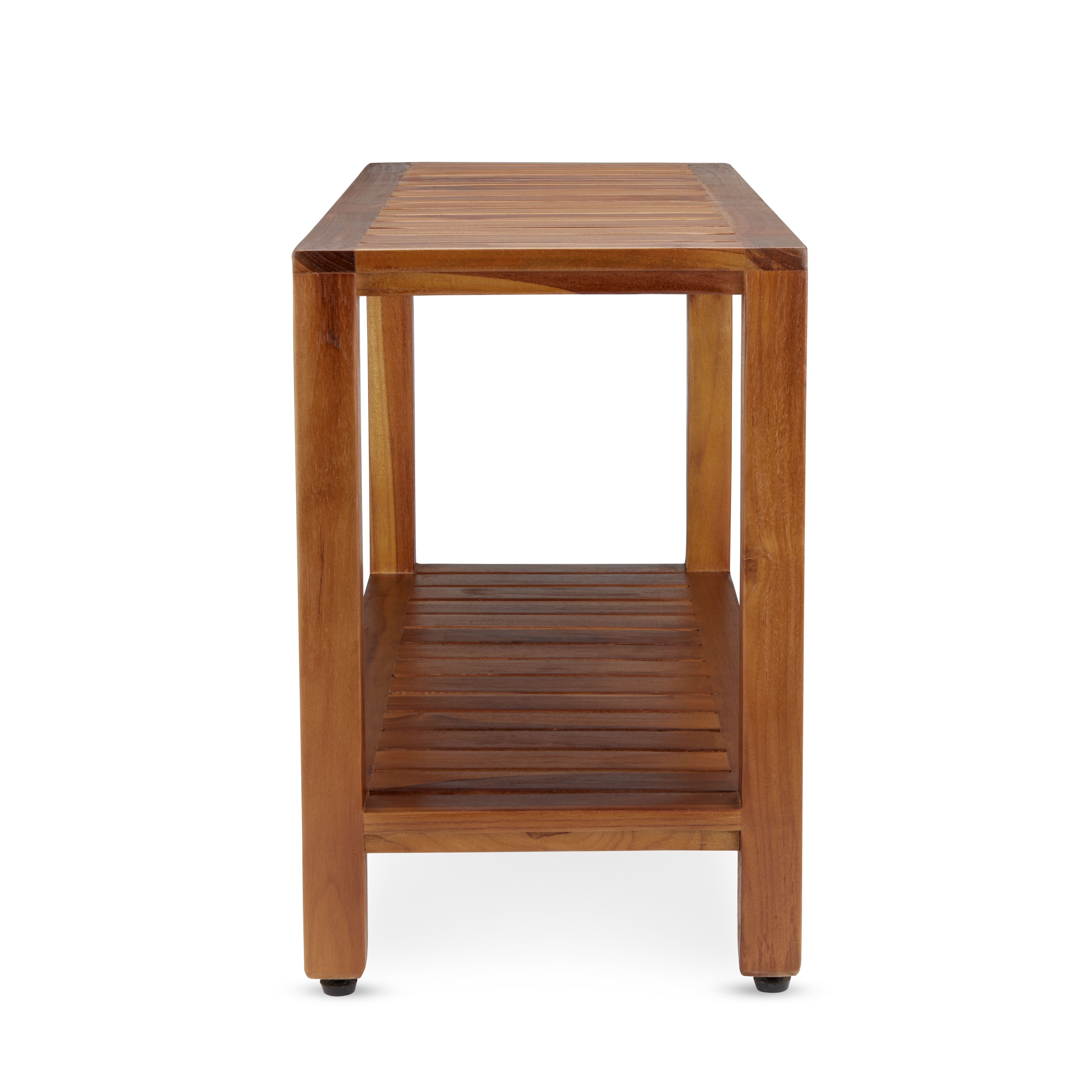 The FREYA, Teak Shower Bench, Shower Stool, 30 Inch