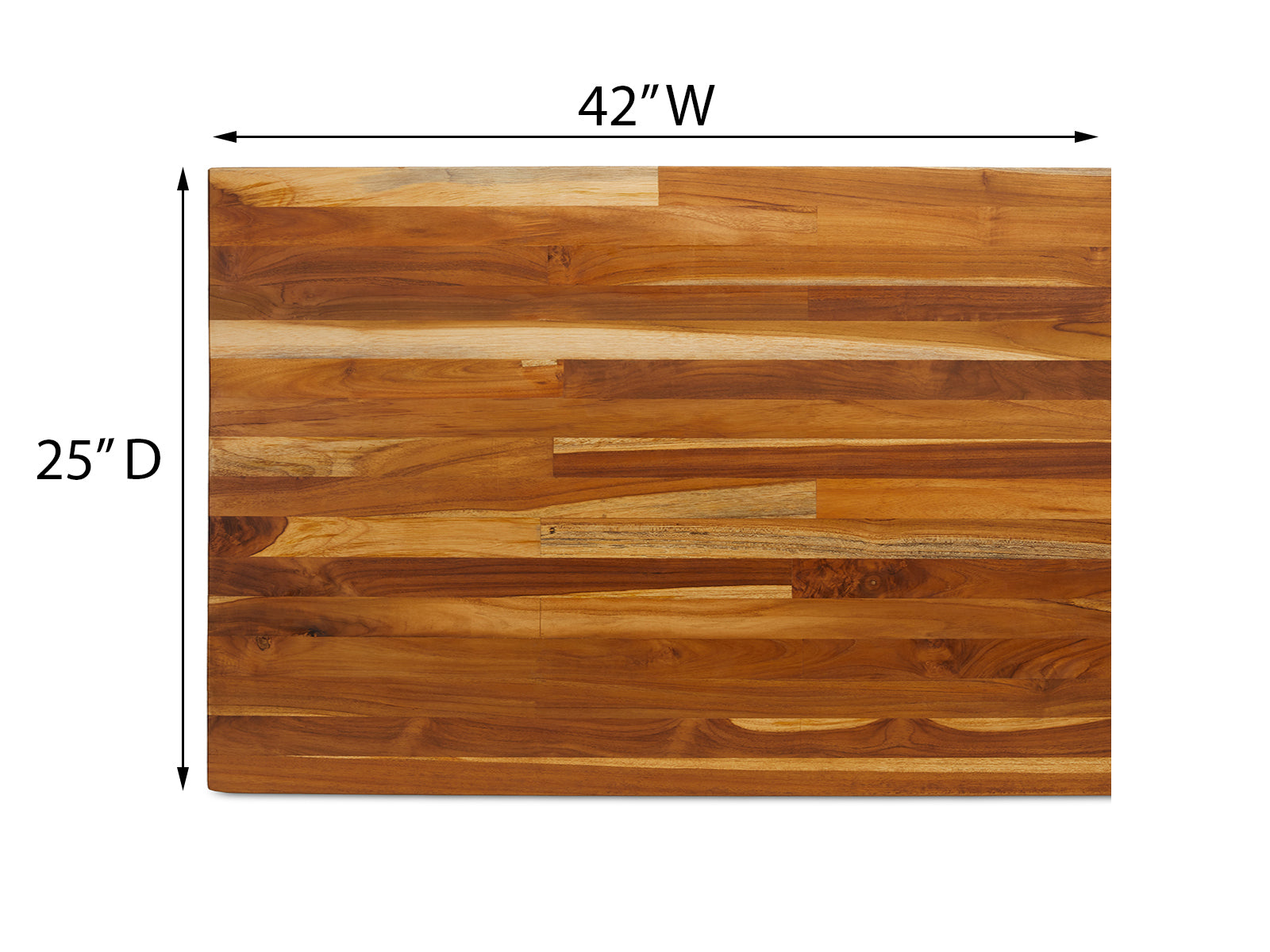 The MODI, Teak Counter Top 1.5inch Thickness