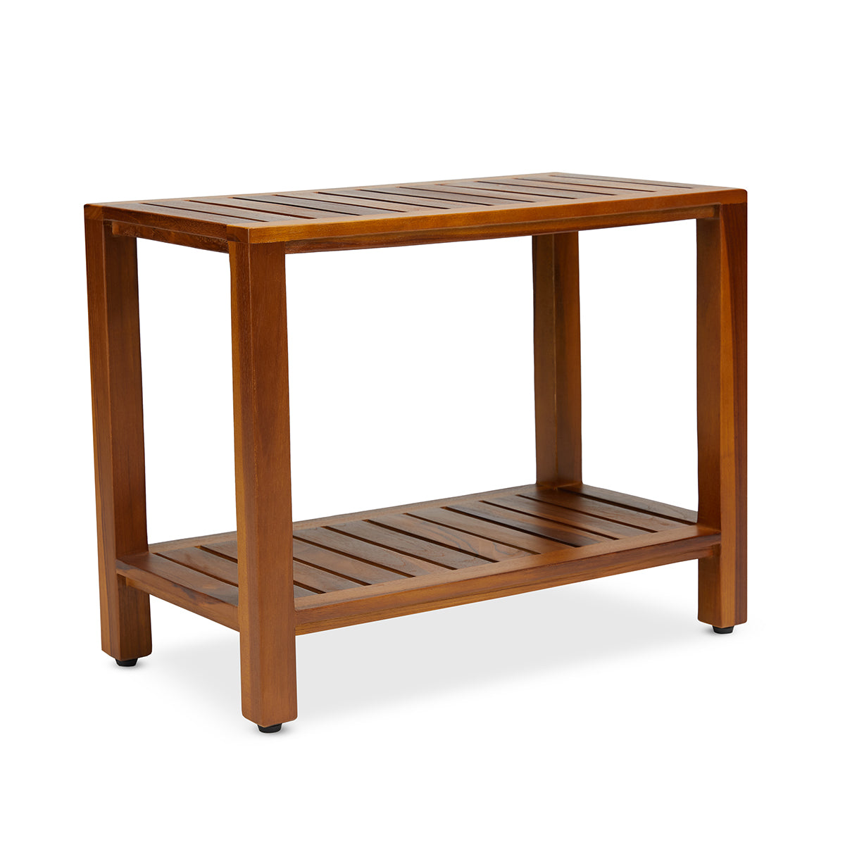 Teak Shower Bench 24 Inch For Bathroom, Spa Fully Assembled, The Esk