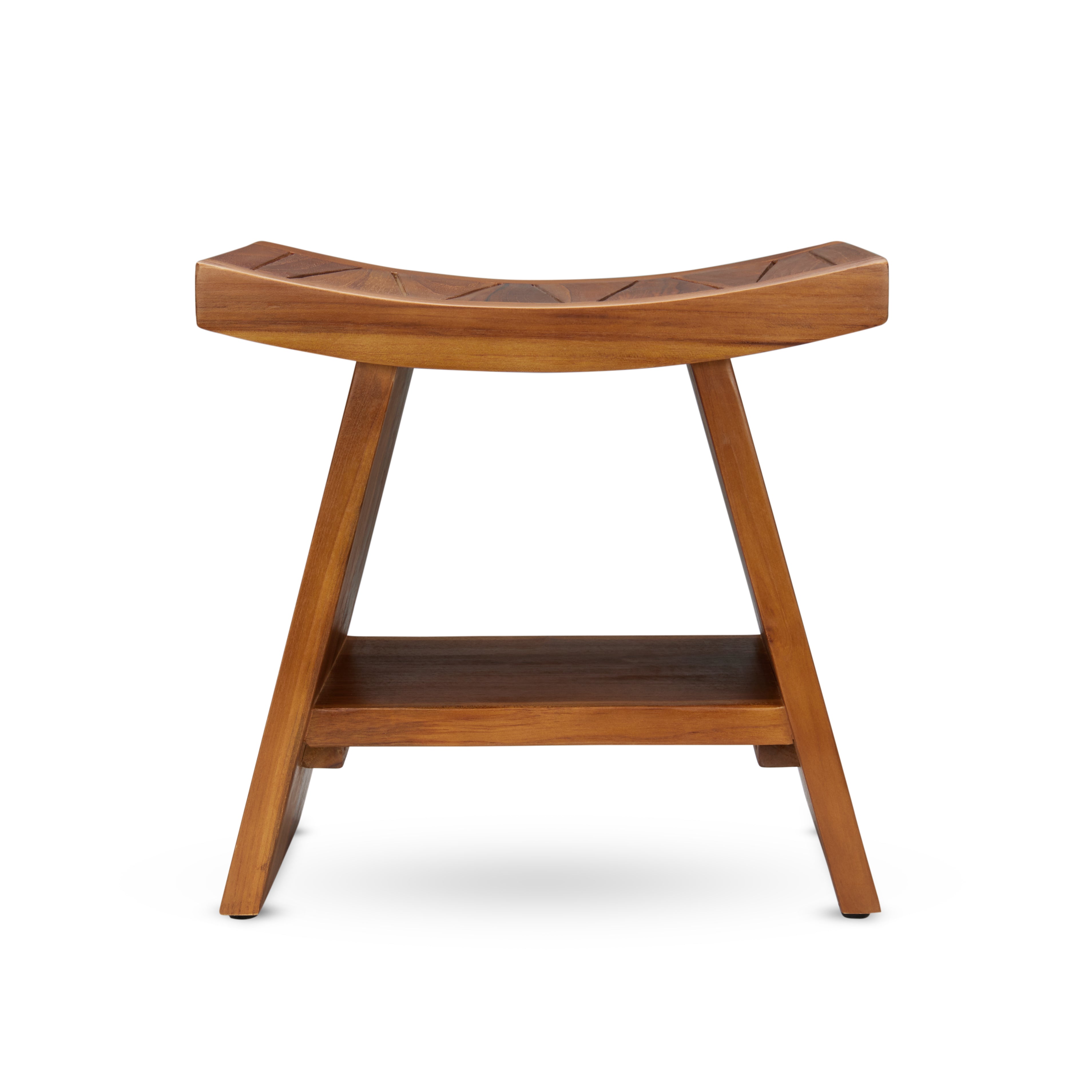 The RANDI, Teak Shower Bench, Teak Shower Stool, 18 Inch