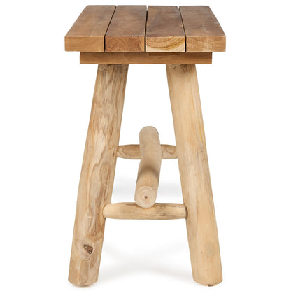 Teak Wood Bench – Indoor & Outdoor Bench for Entryway, Patio & Living Room – Rustic Farmhouse & Modern Accent Furniture, Easy Assembly, The Capella