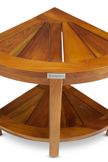 The SAGA, Teak Corner Shower Bench