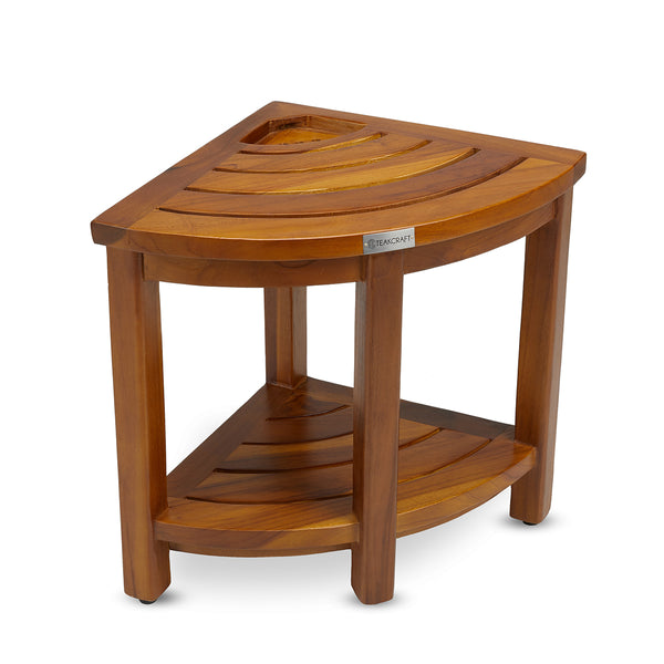 Teak Shower Bench 24 Inch For Bathroom, Spa - Fully Assembled, The Esk ...