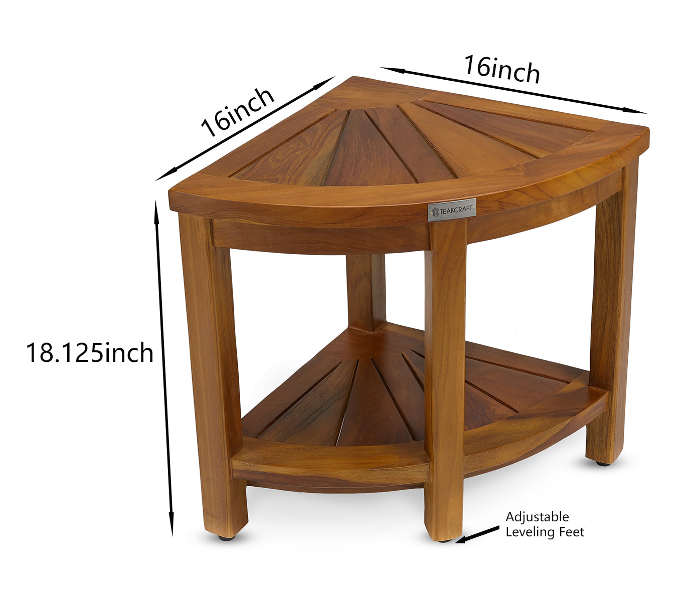 The SAGA, Teak Corner Shower Bench